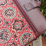 Ajrakh Laptop Bag Red Charkha