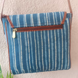 Dabu Flap Sling Bag Blue Stripes