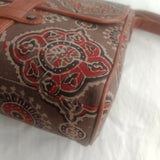 Ajrakh Flap Sling Bag Brown Mandala