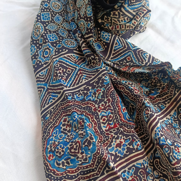 Ajrakh Modal Stole Twilight