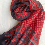 Ajrakh Modal Stole Red