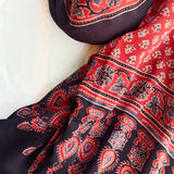 Ajrakh Modal Stole Red