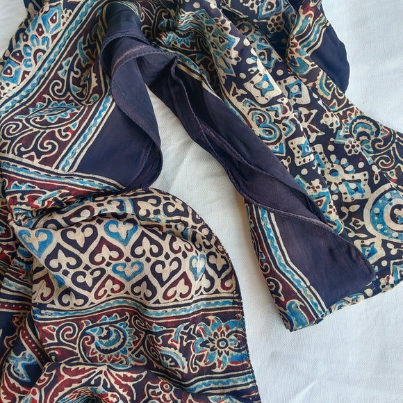 Ajrakh Modal Stole Black Mishmash