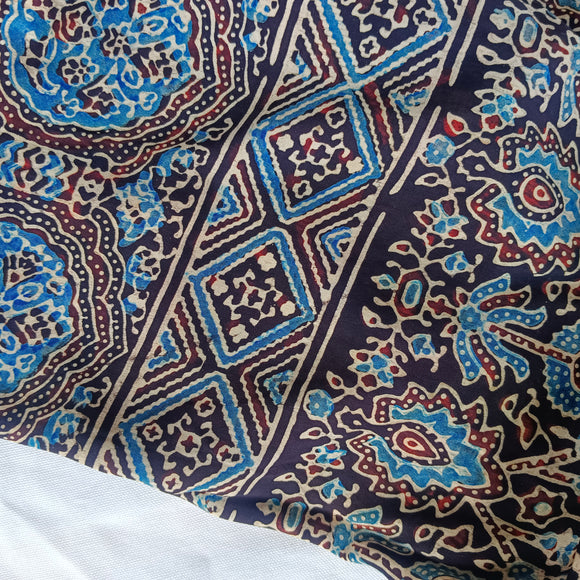 Ajrakh Modal Stole Black Galeecha