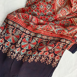 Ajrakh Modal Stole Red Galeecha