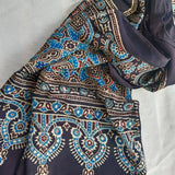 Ajrakh Modal Stole Blue Phool