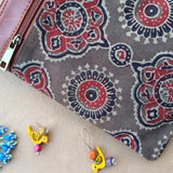Ajrakh Small Sling Bag Brown Mandala