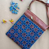 Ajrakh Small Sling Bag Blue Star