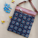 Ajrakh Small Sling Bag Black Star