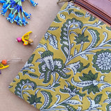 Kalamkari Small Sling Bag Yellow Jaal