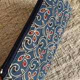 Ajrakh Long Wallet Blue Bel