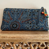 Ajrakh Long Wallet Blue Phool