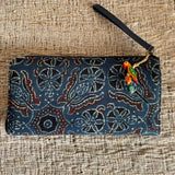 Ajrakh Long Wallet Blue Phool