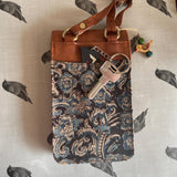 Cross-body Mobile Pouch Kalamkari Blue
