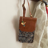 Cross-body Mobile Pouch Kalamkari Blue