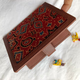 Ajrakh Travel/ Passport Holder- Red Traditional