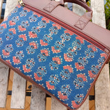 Ajrakh Laptop Bag Blue Booti