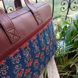 Ajrakh Laptop Bag Blue Booti