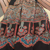 Ajrakh Modal Stole Black Traditional