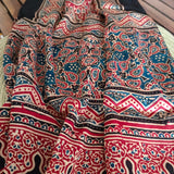 Ajrakh Modal Stole Black