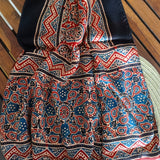 Ajrakh Modal Stole Black