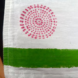 Polysilk Blockprinted Offwhite Burst Runner