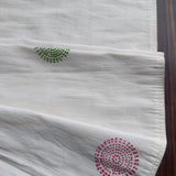 Polysilk Blockprinted Offwhite Burst Runner