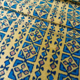 Polysilk Blockprinted Yellow Border Runner