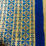 Polysilk Blockprinted Yellow Border Runner