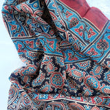 Ajrakh Modal Stole Blue Booti