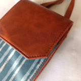 Cross- body Mobile Pouch Dabu Blue Stripe