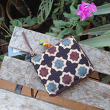 Unisex Ajrakh Square Wallet Black Moroccan
