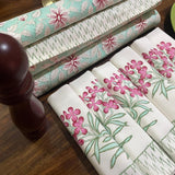 Blockprinted Table Linen Set Light Green