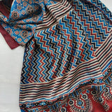 Ajrakh Modal Stole Red Blue