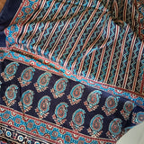 Ajrakh Modal Stole Black