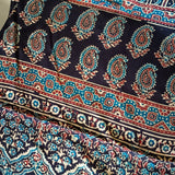 Ajrakh Modal Stole Black