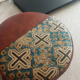 Ajrakh Round Sling Bag Cream Cross