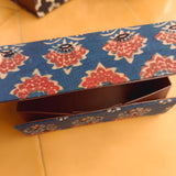 Ajrakh Foldable Eyewear Case Blue Dahlia