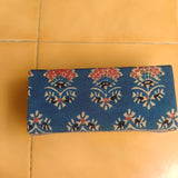 Ajrakh Foldable Eyewear Case Blue Dahlia