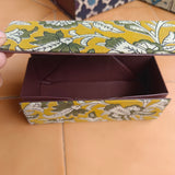 Kalamkari Foldable Eyewear Case Yellow Jal