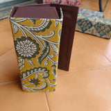 Kalamkari Foldable Eyewear Case Yellow Jal