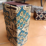 Ajrakh Foldable Eyewear Case Cream Cross