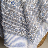 Mul Dohar Double Blue Chintz