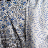 Mul Dohar Double Blue Chintz