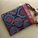 Ajrakh Small Sling Bag Black Paan
