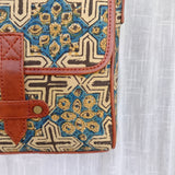 Ajrakh Flap Sling Bag Cream Cross