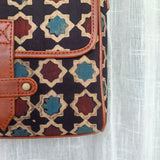 Ajrakh Flap Sling Bag Black Moroccan