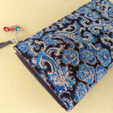 Kalamkari Long Wallet Blue Gaj