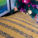 Polysilk Cushion Cover Mustard Bel