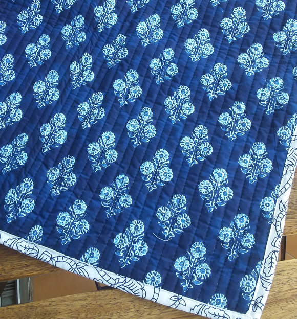 Cotton Quilted Cushion Cover Bouquet